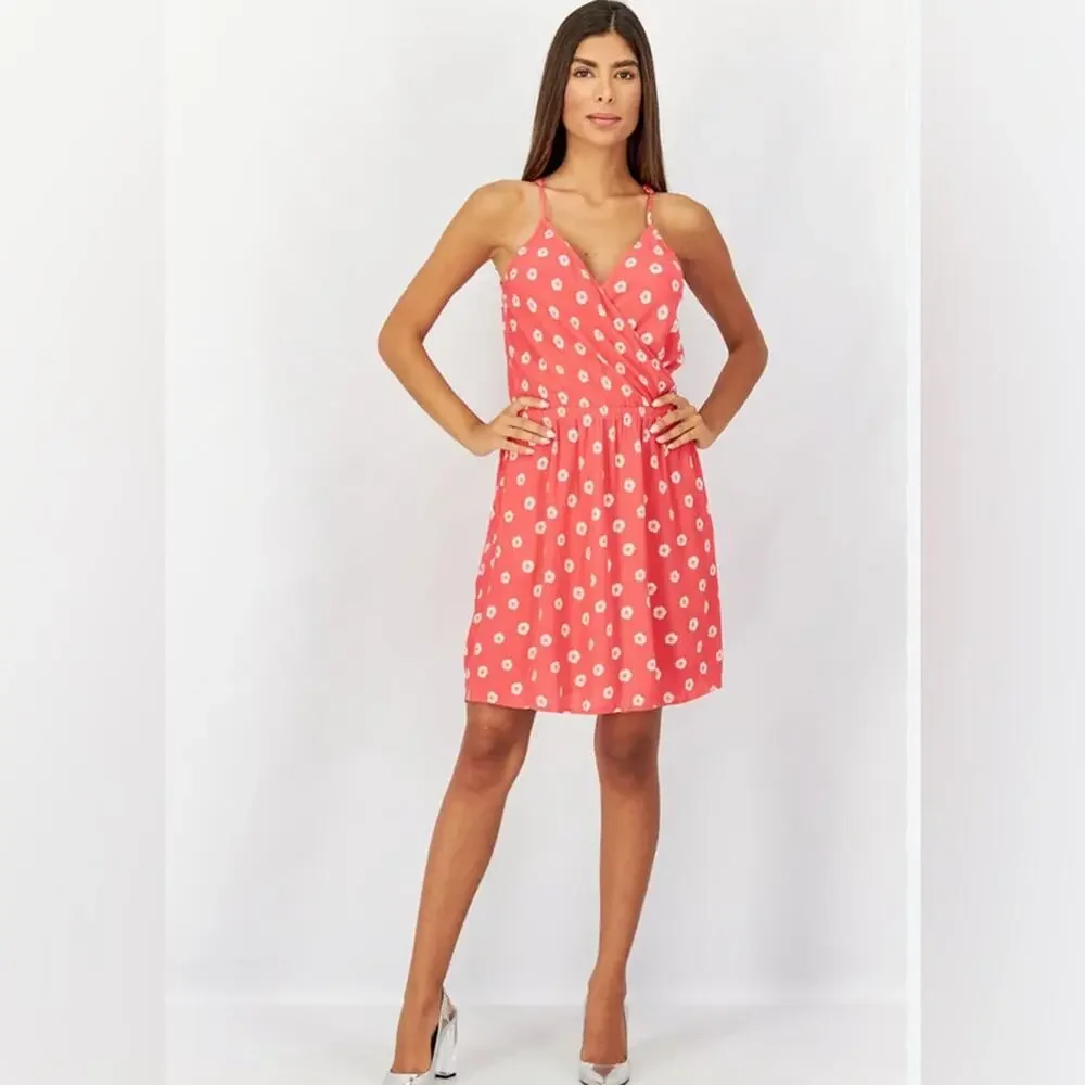 Market & Spruce Summer Crinkle Dress NWT Liliana Surplice
